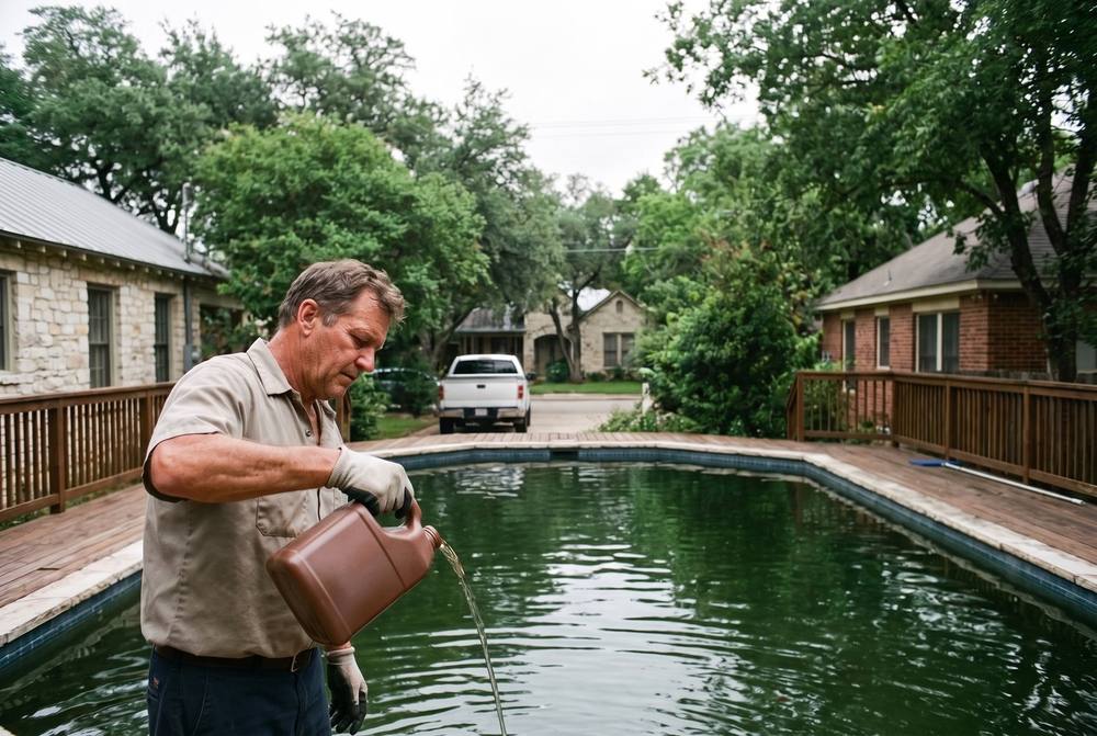 Treating green pool